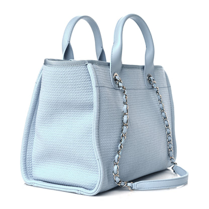 Chanel Mixed Fibers Small Deauville Tote Light Blue 4 of 11