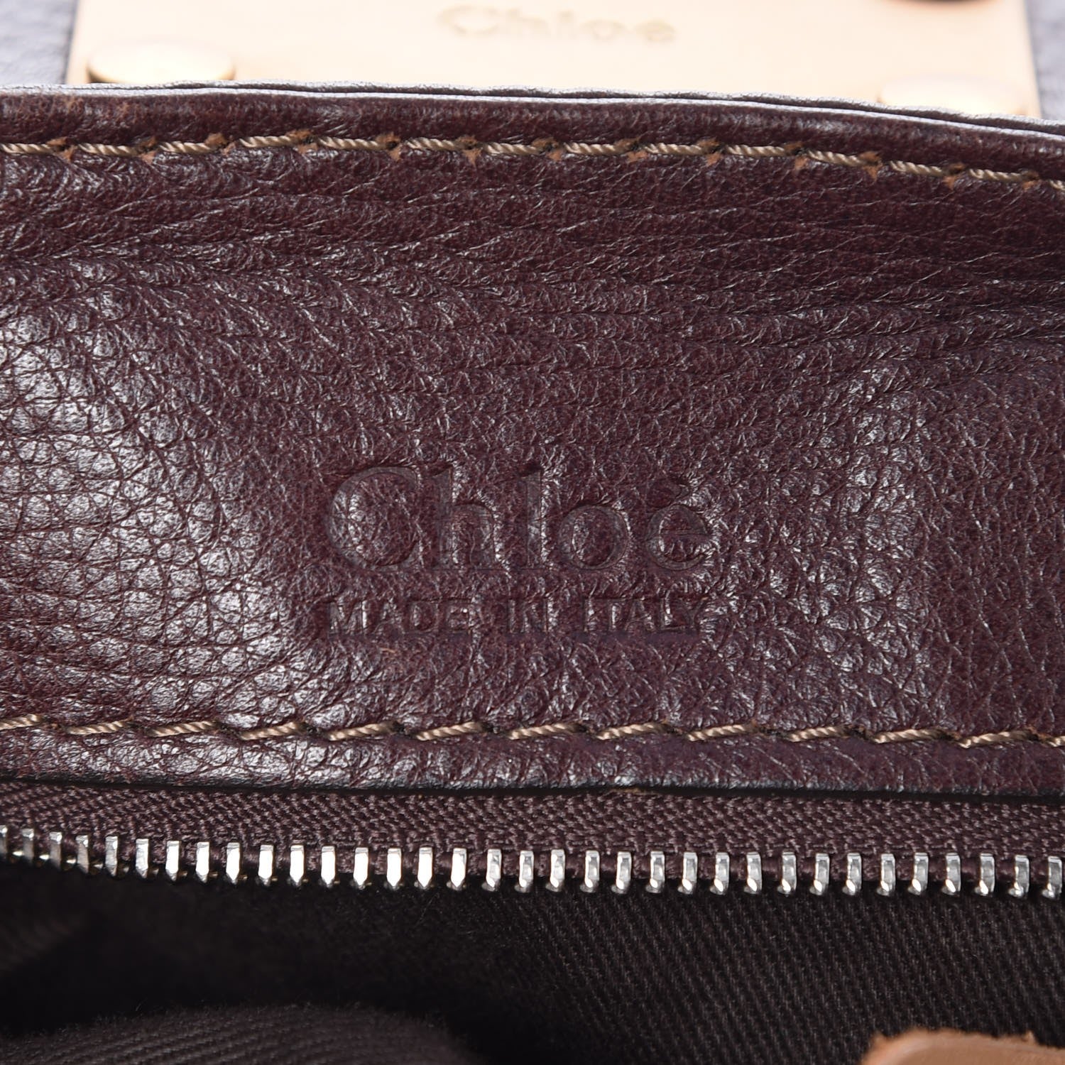 Chloe Calfskin Paddington Front Pocket Tote Chocolate 9 of 9