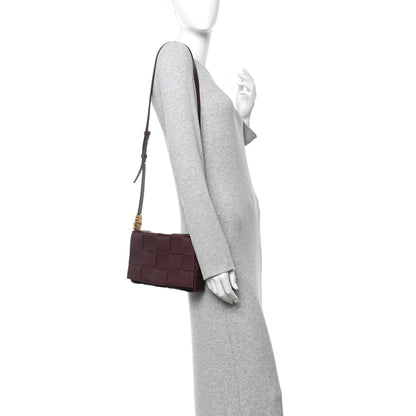 Bottega Veneta Grained Calfskin Maxi Intrecciato Cassette Crossbody Bag Bordeaux 2 of 13