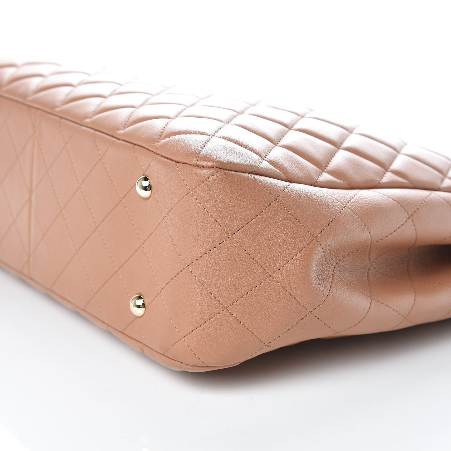 Calfskin Quilted Timeless Tote Beige