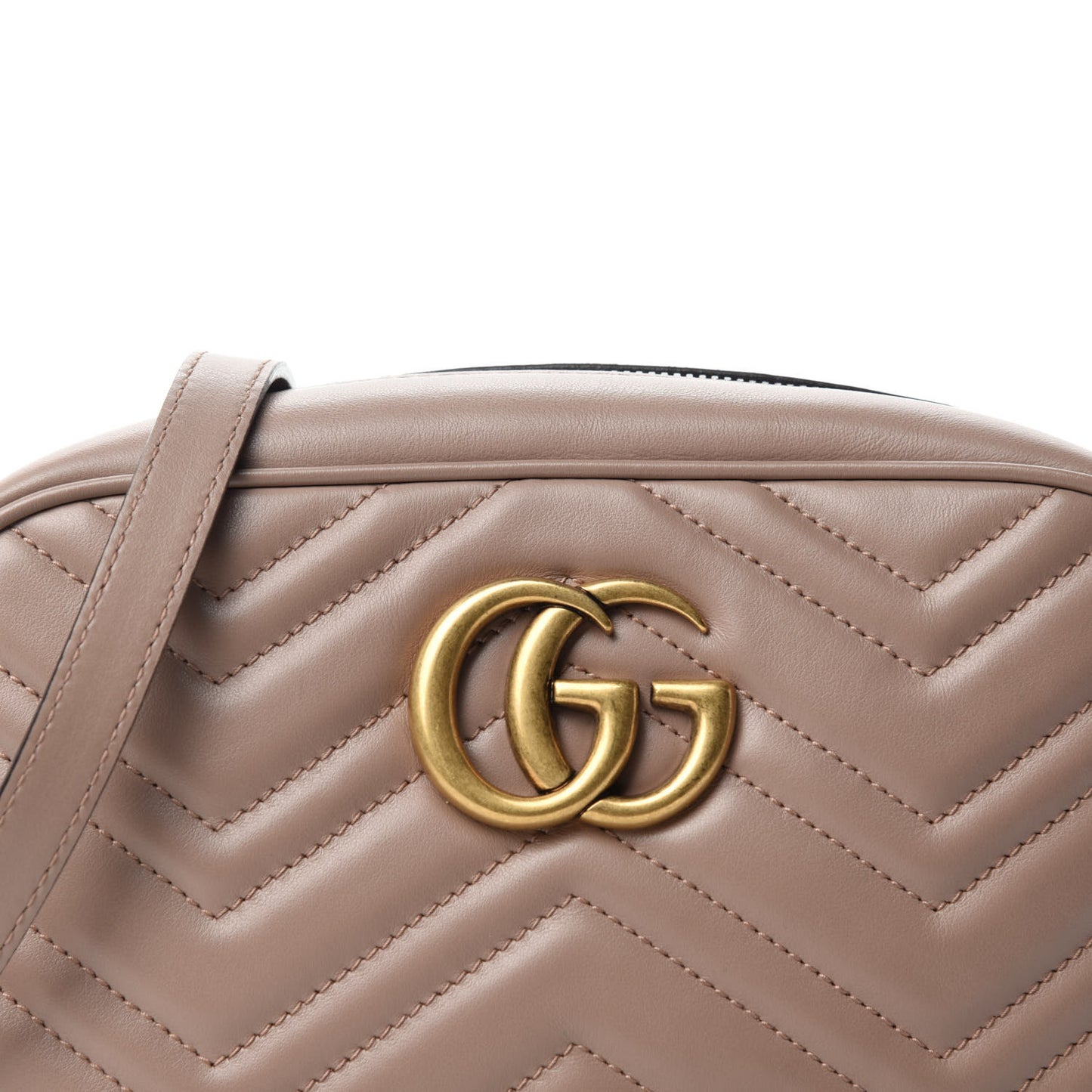 Calfskin Matelasse Small GG Marmont Chain Shoulder Bag Porcelain Rose