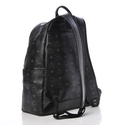MCM Visetos Medium Stark Logo Stripe Backpack Black 3 of 21