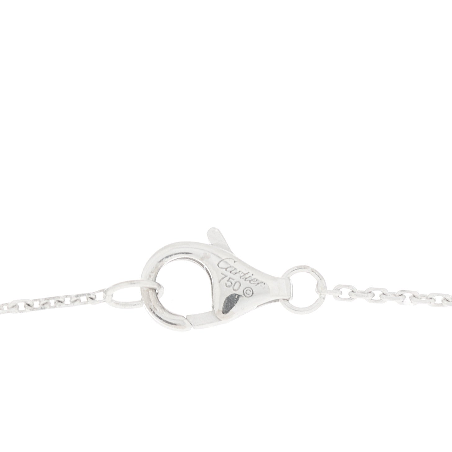 Cartier 18K White Gold Black Ceramic Diamond Trinity Pendant Necklace 4 of 6
