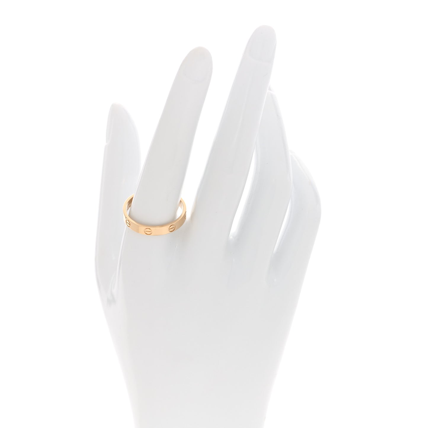 18K Yellow Gold 3.5mm LOVE Wedding Band Ring 62 10