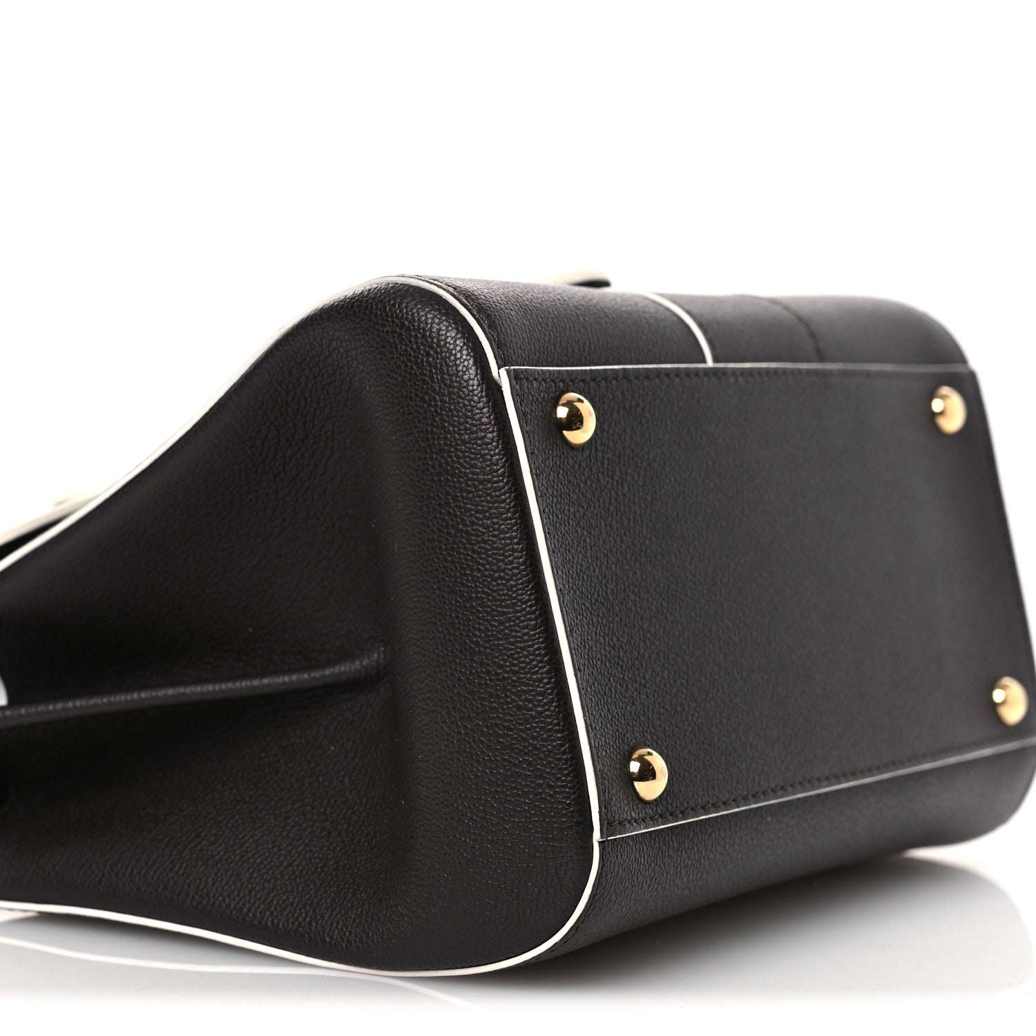 Delvaux Grained Calfskin Bi-Color Brillant Mini Satchel Black 10 of 13