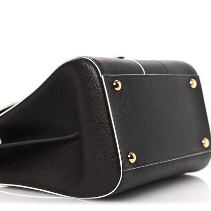 Delvaux Grained Calfskin Bi-Color Brillant Mini Satchel Black 10 of 13