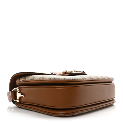 Gucci GG Supreme Monogram Horsebit 1955 Soft Small Shoulder Bag Beige Brown Sugar 4 of 11