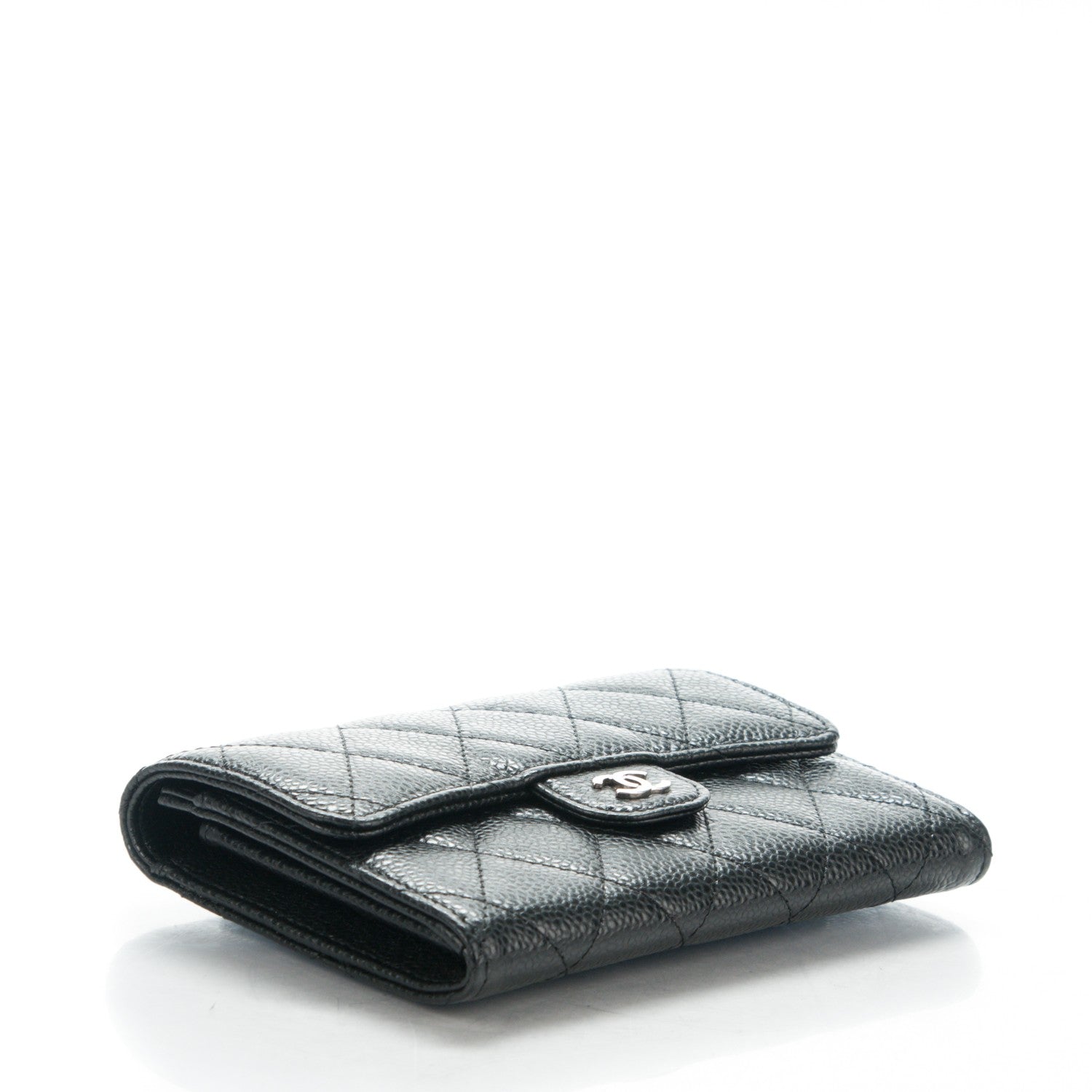 Chanel Caviar Quilted Small Flap Wallet Black 173662 – FASHIONPHILE