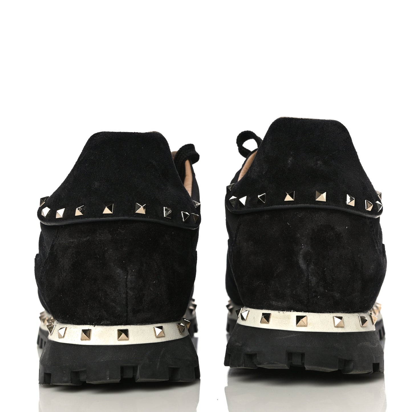 Suede Nylon Camouflage Womens Soul Rockstud Sneakers 41 Black