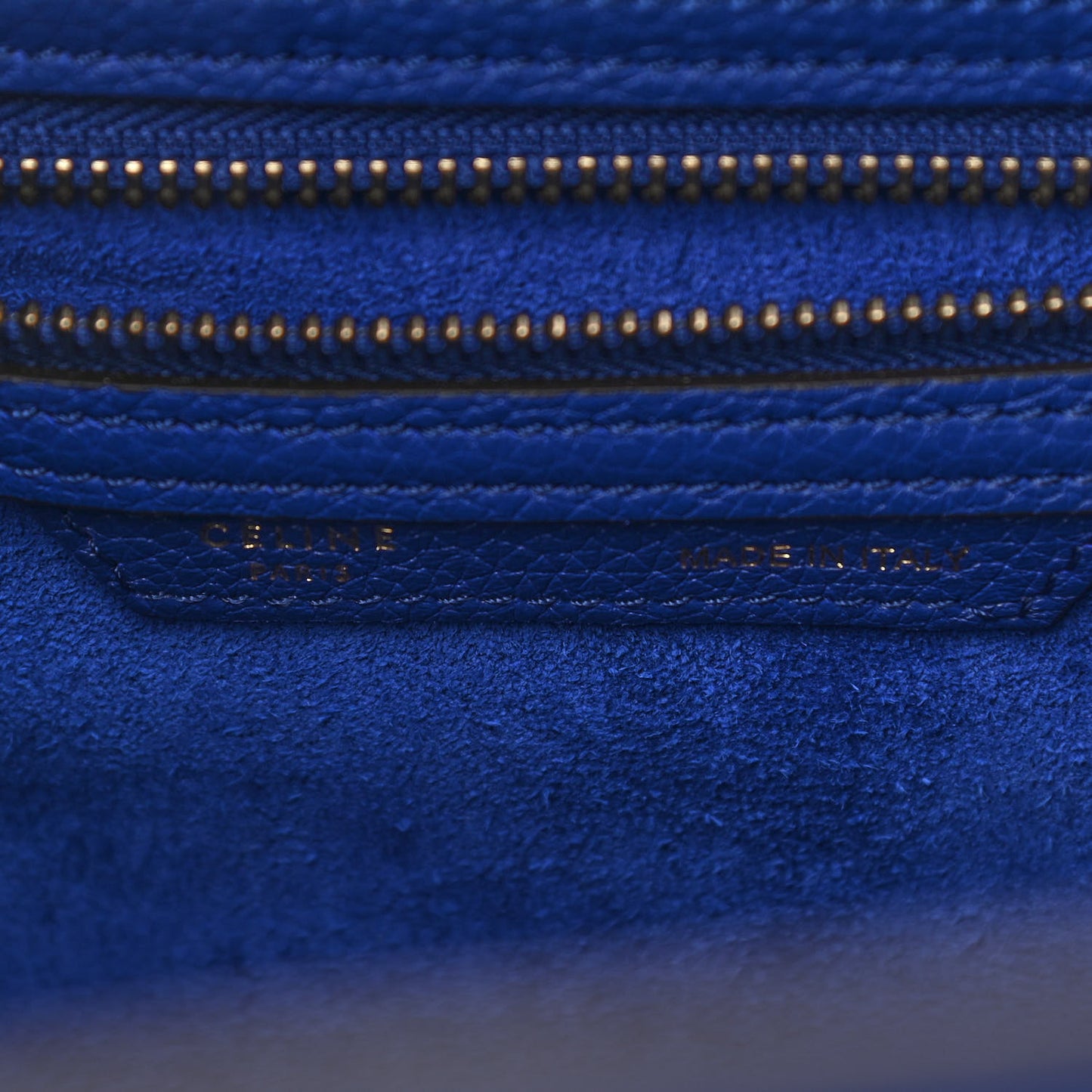 Drummed Calfskin Mini Luggage Indigo