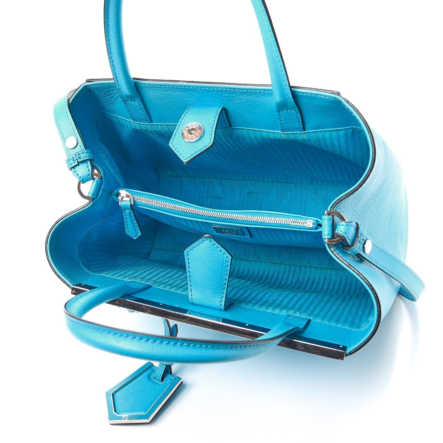 Fendi Vitello Elite Petite 2Jours Tote Maldives 5 of 14