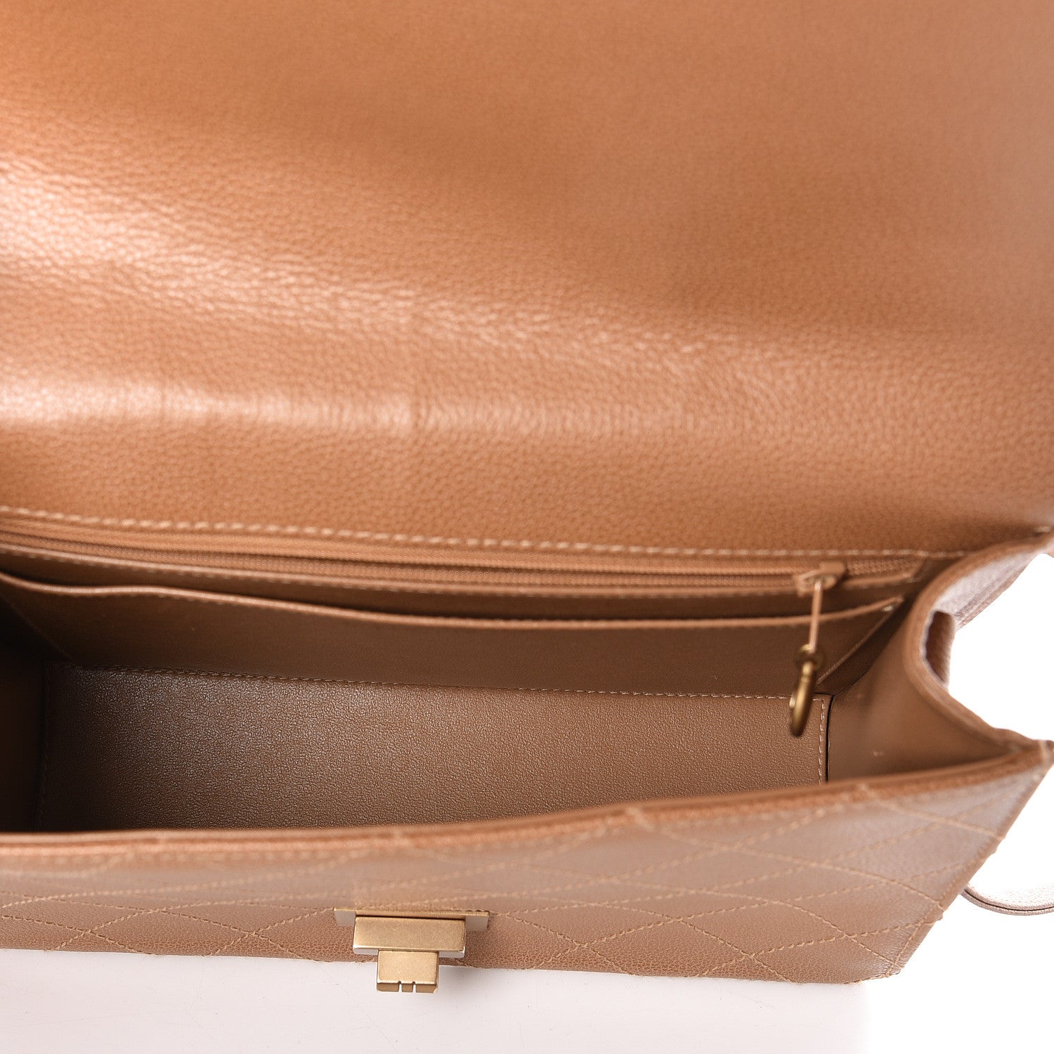 Chanel Calfskin Stitched Mademoiselle Flap Brown 5 of 11