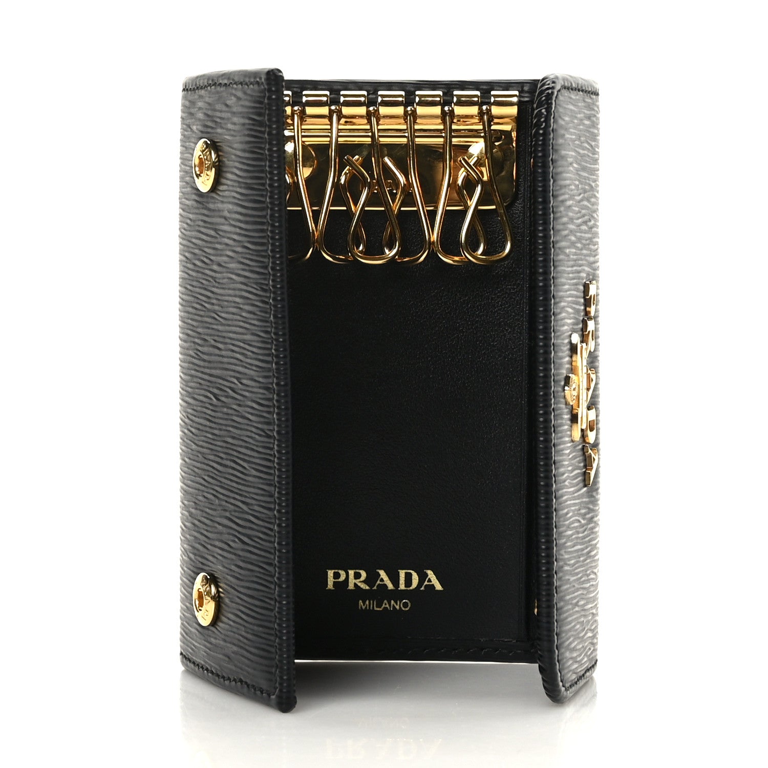Prada Vitello Move 6 Key Holder Black 5 of 6