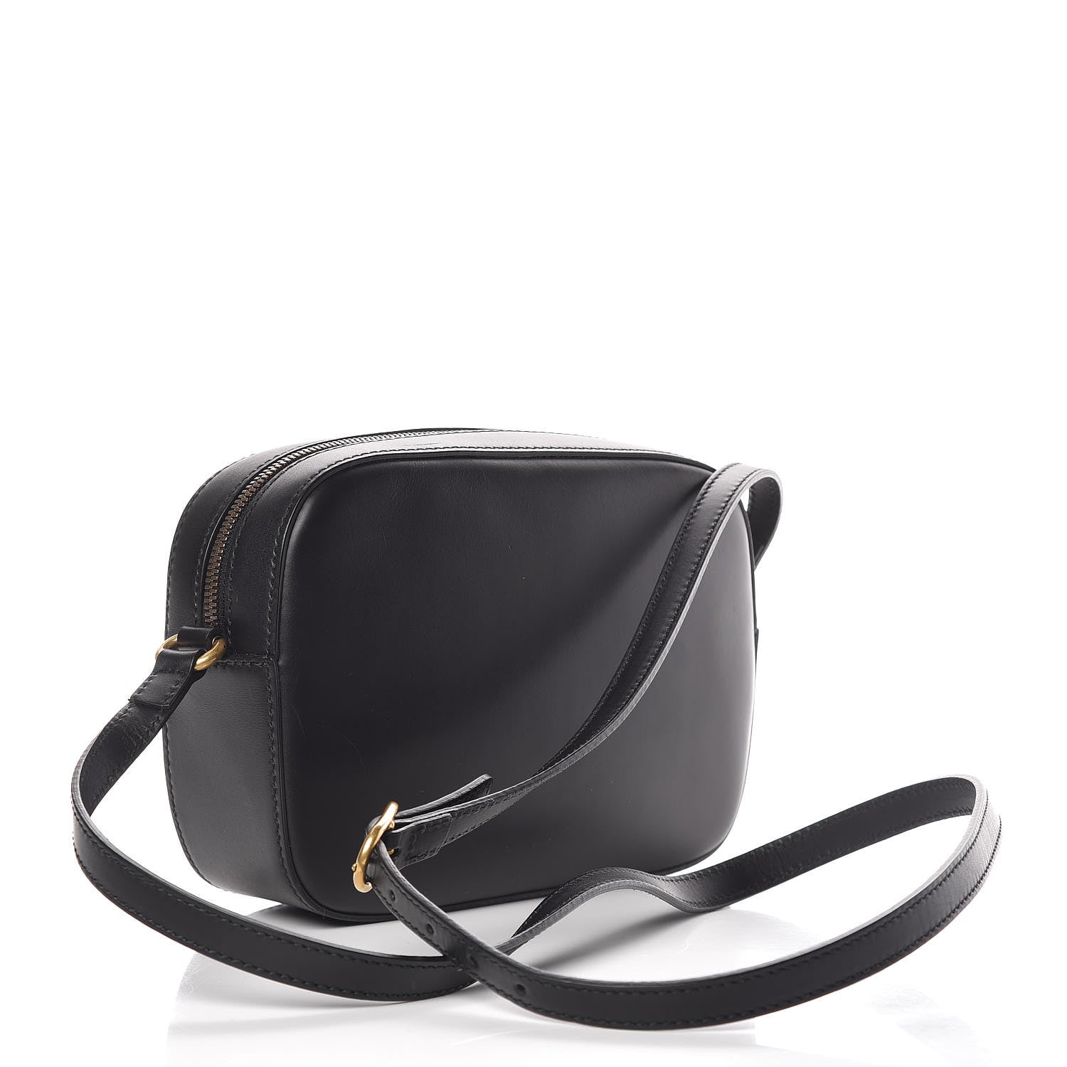 Gucci Calfskin Web Small Webby Bee Shoulder Bag Black 3 of 13