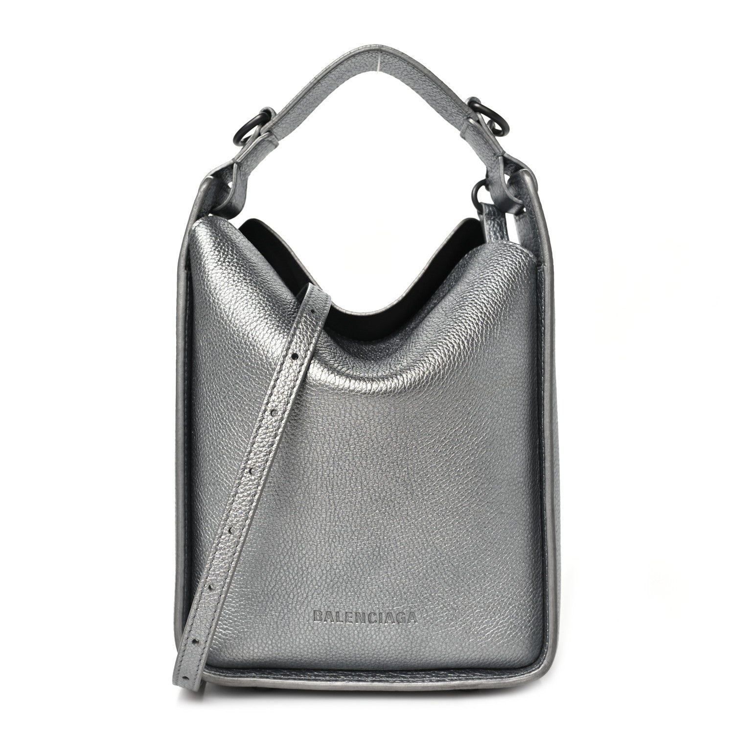 Balenciaga Metallic Calfskin XS Tool 2.0 North-South Tote Silver 1 of 11