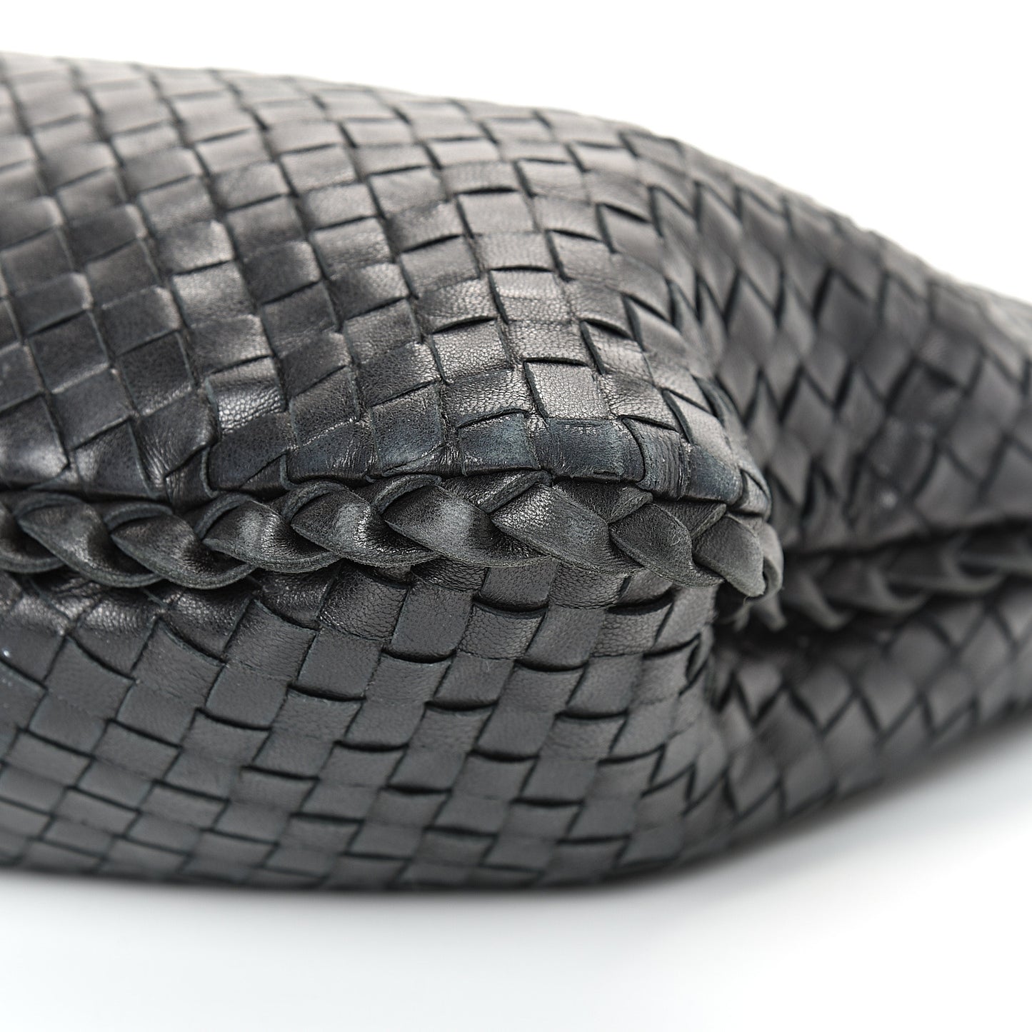 Nappa Intrecciato Medium Veneta Hobo Black