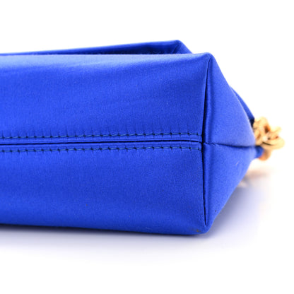 Tom Ford Satin Mini Label Chain Shoulder Bag Electric Blue 10 of 10