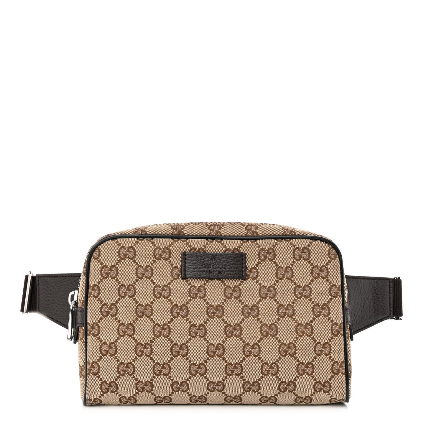 Monogram Dollar Calfskin Belt Bag Beige Ebony Testa di Moro Marrone Scuro