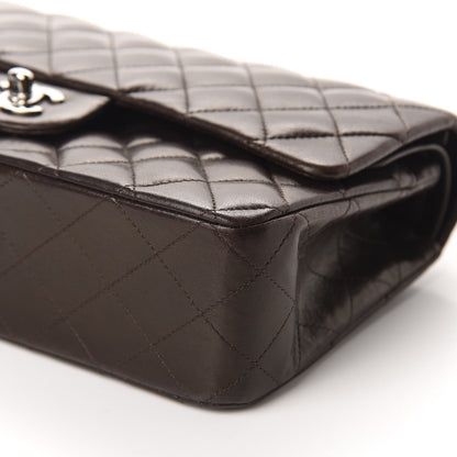 Chanel Lambskin Quilted Medium Double Flap Dark Brown 7 of 12
