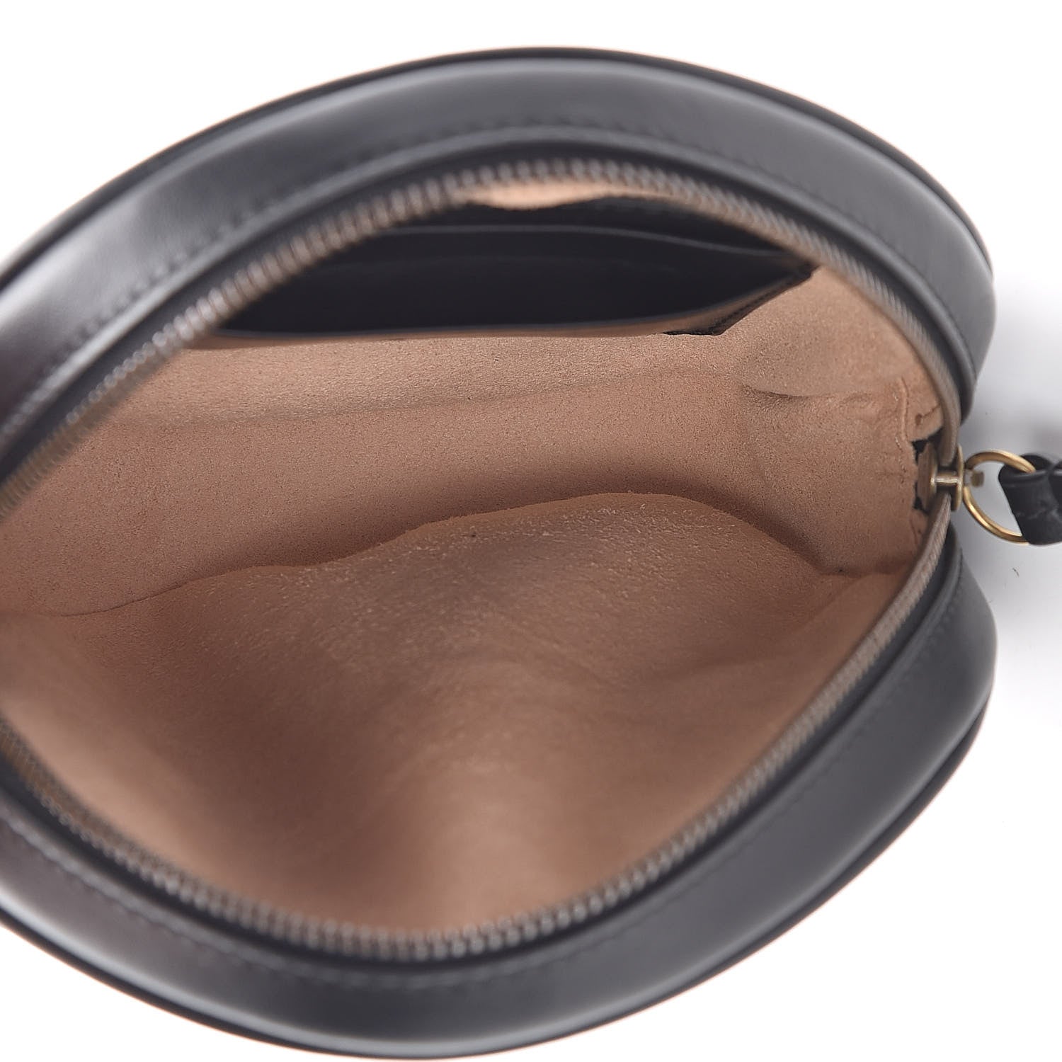 Gucci Calfskin Matelasse GG Marmont Round Wrist Wallet Black 5 of 7