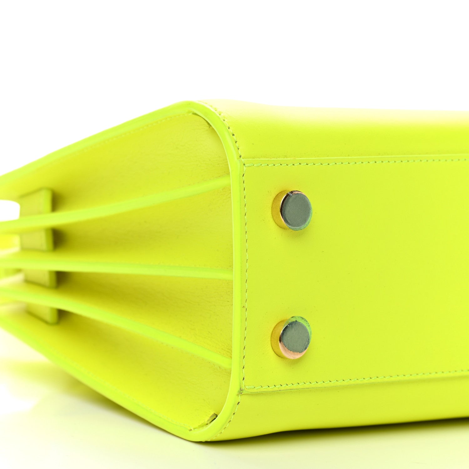 Saint Laurent Calfskin Nano Sac De Jour Neon Yellow 10 of 11