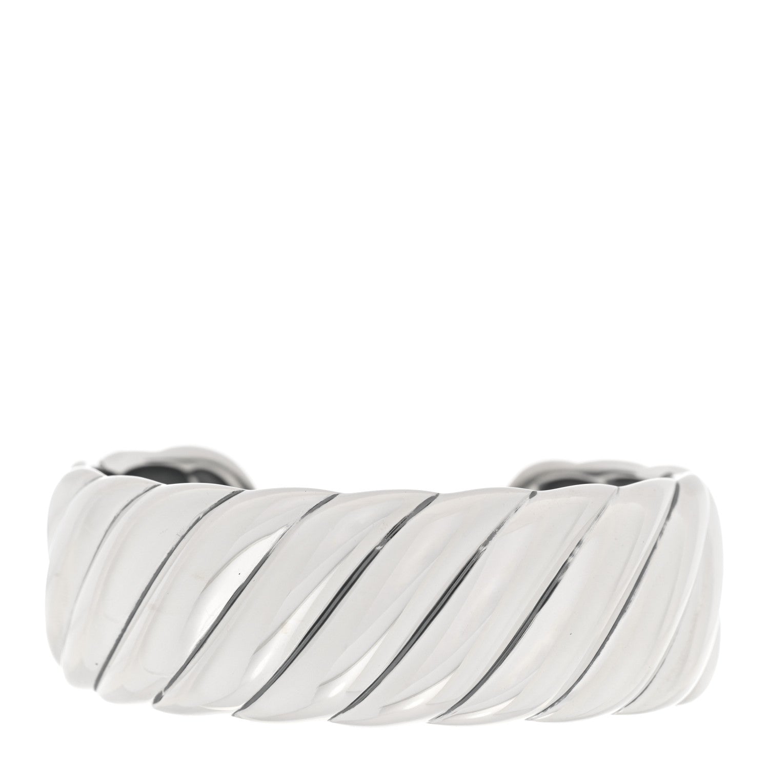 David Yurman Sterling Silver Sculpted Cable Cuff Bracelet 1 of 3
