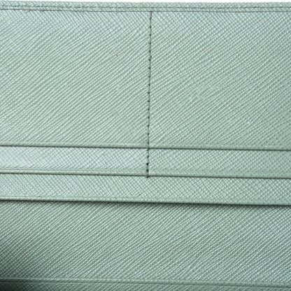Prada Saffiano Bow Continental Wallet Acquamarina 14 of 17