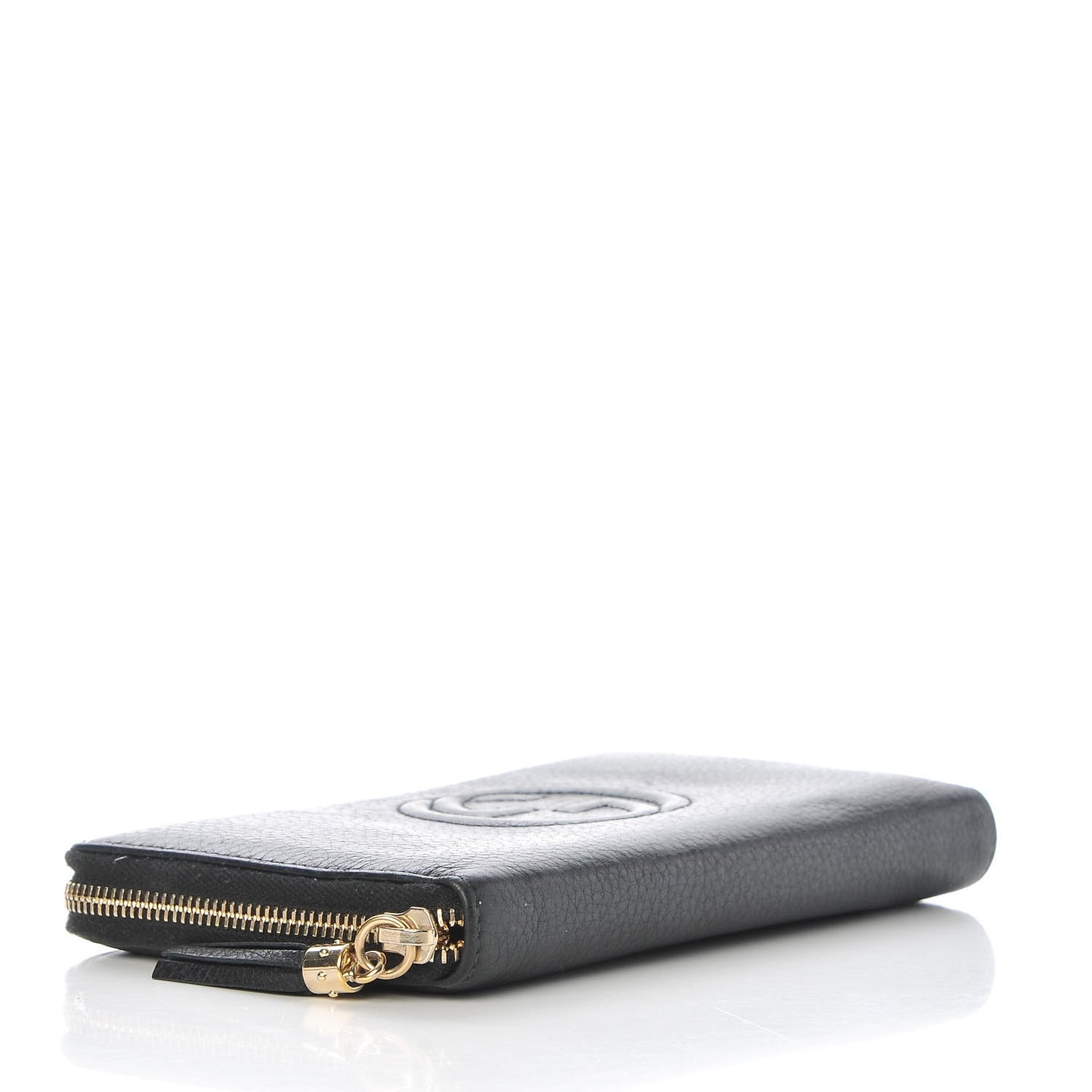 Calfskin Soho Zip Around Wallet Black