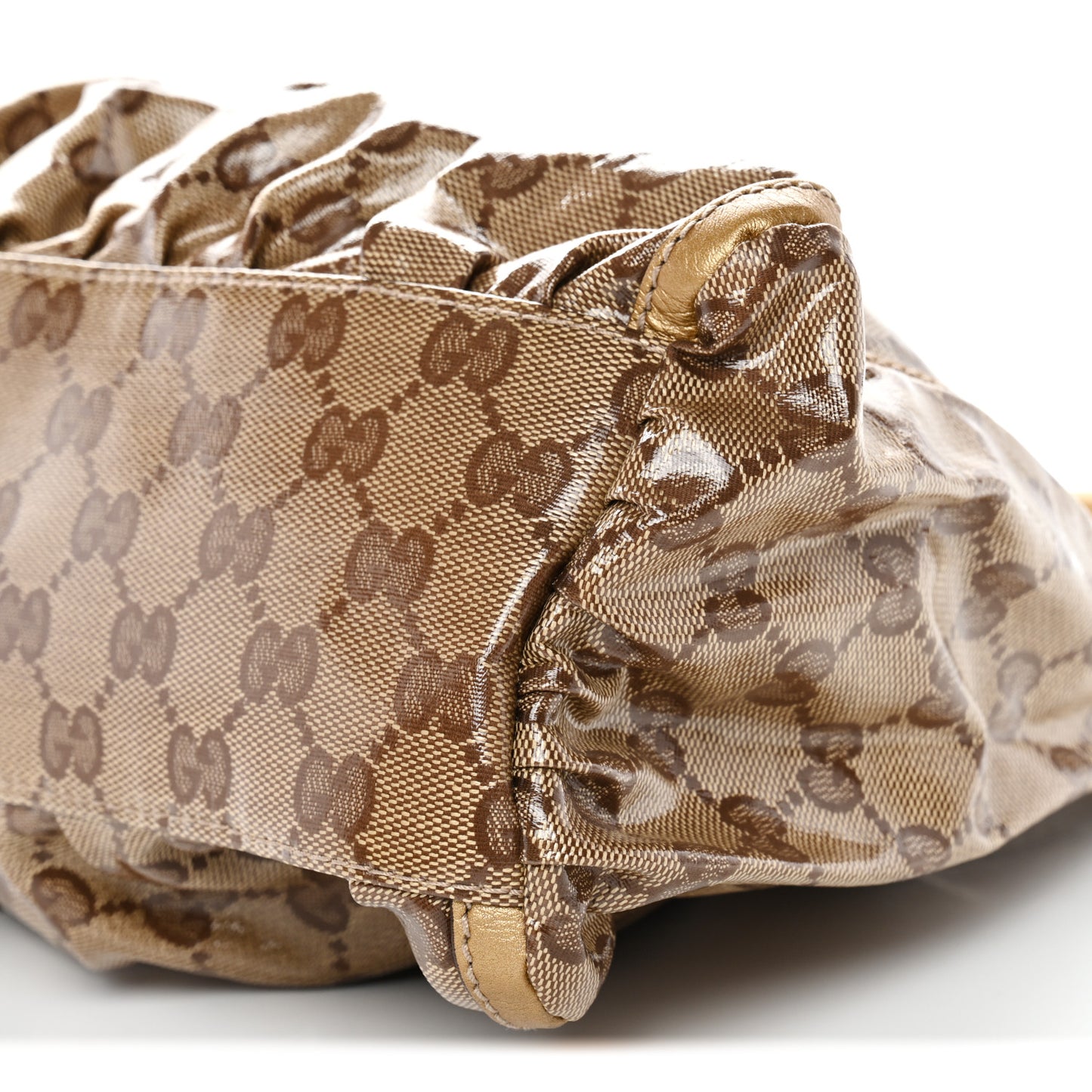 Crystal Monogram D Ring Gold Hobo Gold