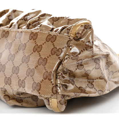Gucci Crystal Monogram D Ring Gold Hobo Gold 10 of 11