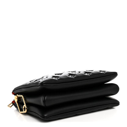 Louis Vuitton Lambskin Embossed Monogram Coussin BB Black 4 of 12