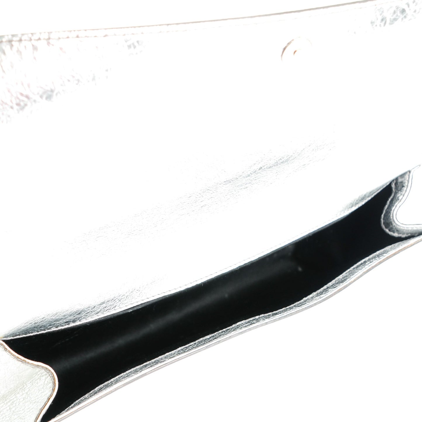 Metallic Calfskin Monogram Large Belle De Jour Clutch Silver