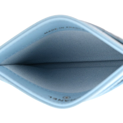 Chanel Caviar Quilted Card Holder Light Blue 4 of 8
