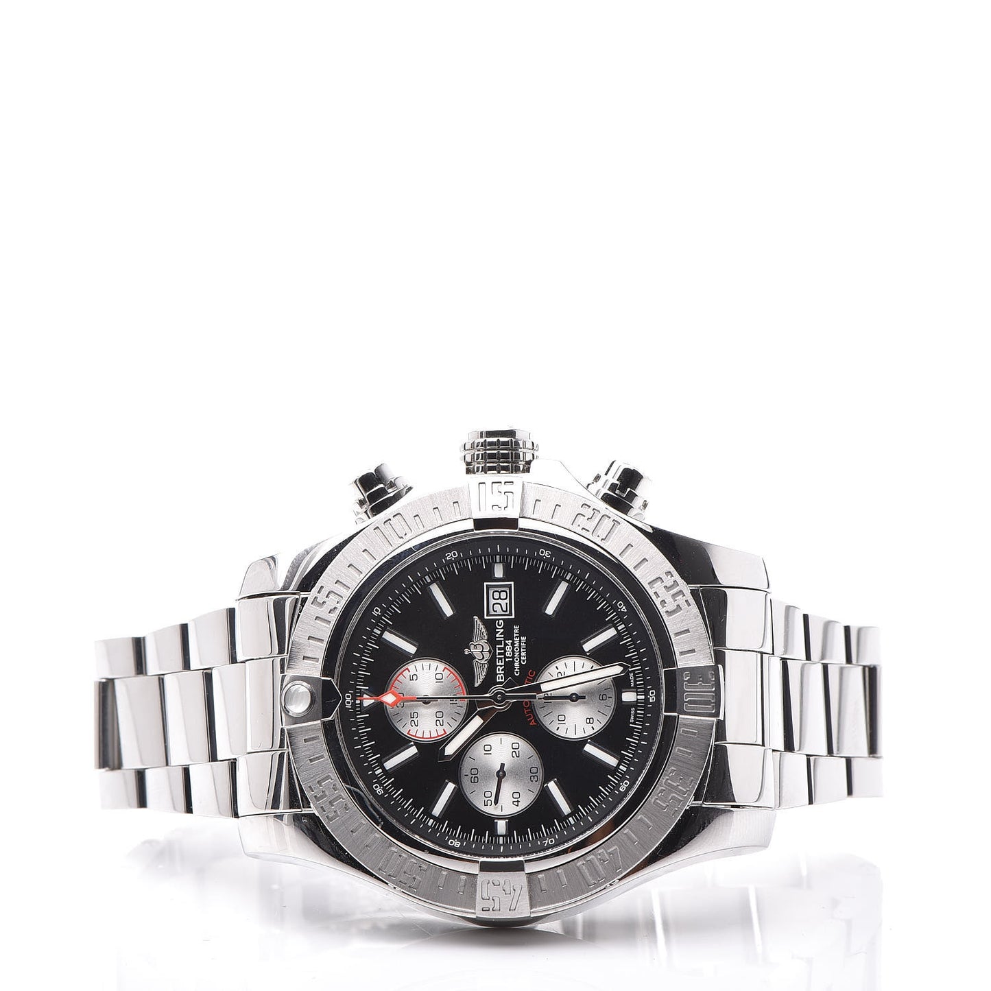 Stainless Steel 48mm Super Avenger II Automatic Watch Volcano Black A13371