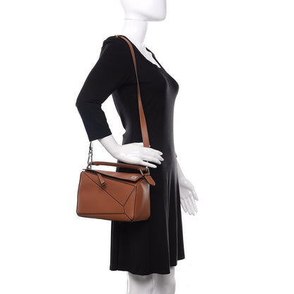 Loewe Calfskin Small Puzzle Bag Tan 2 of 9