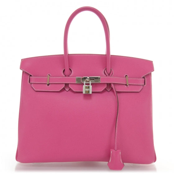 Hermes Epsom Candy Birkin 35 Rose Tyrien and Rubis 1 of 9