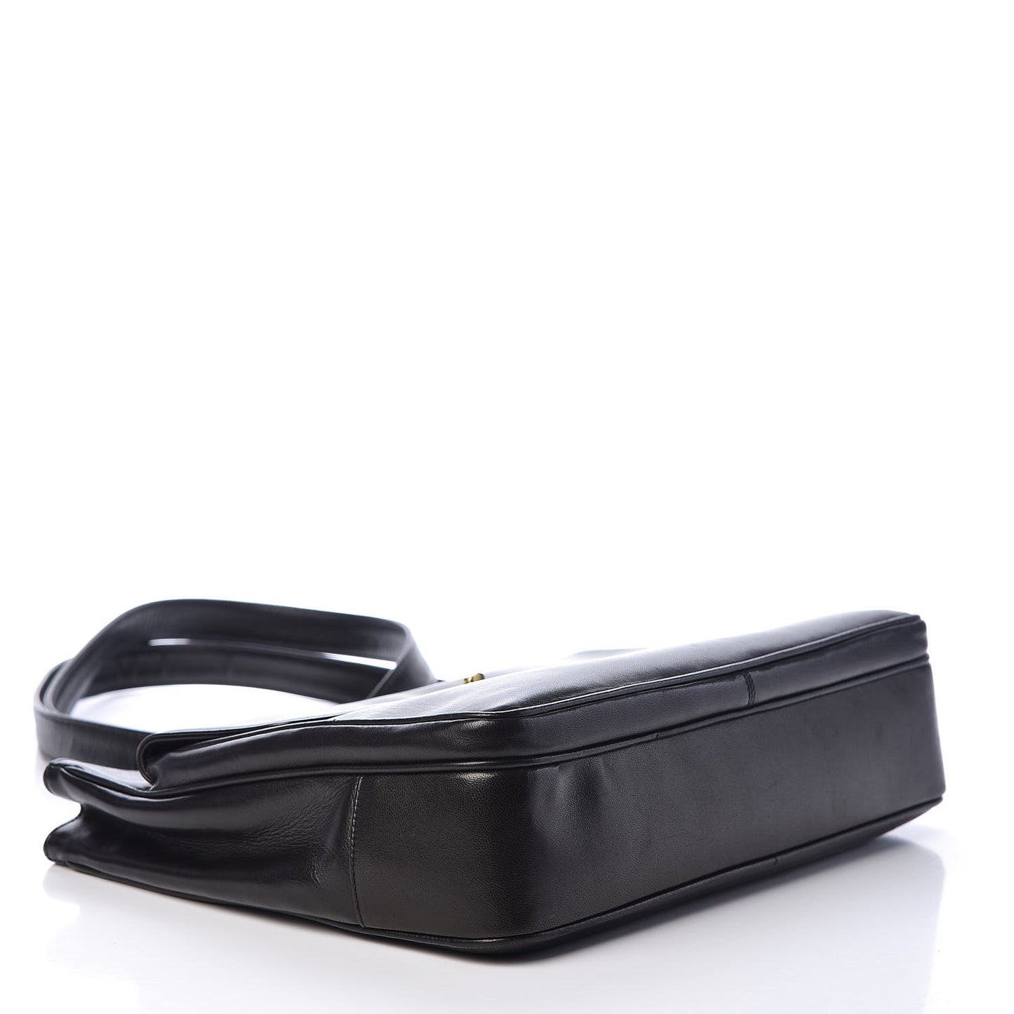 Lambskin Flap Shoulder Bag Black