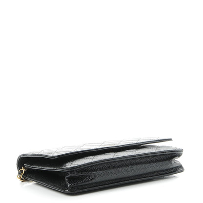 Chanel Caviar Quilted Wallet On Chain WOC Black 4 of 9
