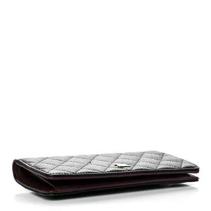 Chanel Caviar Quilted Yen Wallet Black 4 of 12