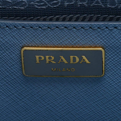 Prada Saffiano Medium Galleria Double Zip Tote Aviazione 6 of 9