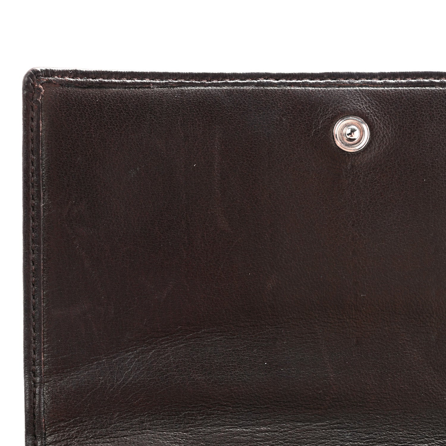 Chanel Lambskin Vertical Quilted Mademoiselle Compact Wallet Dark Brown 9 of 13