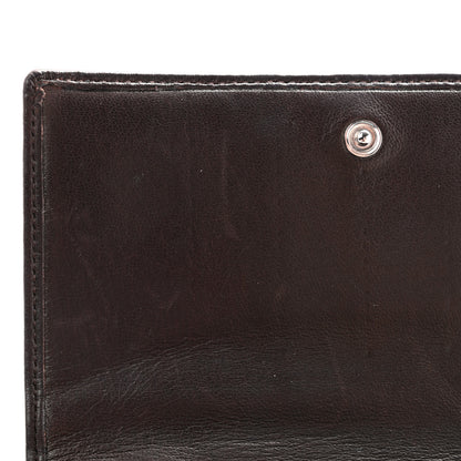 Chanel Lambskin Vertical Quilted Mademoiselle Compact Wallet Dark Brown 9 of 13
