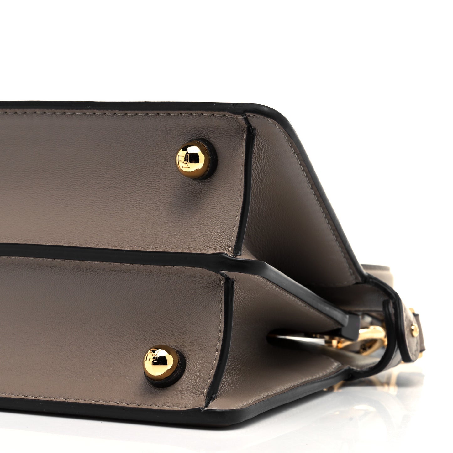 Shiny Nappa Plexiglass Petite Peekaboo I SEE U Satchel Tortora