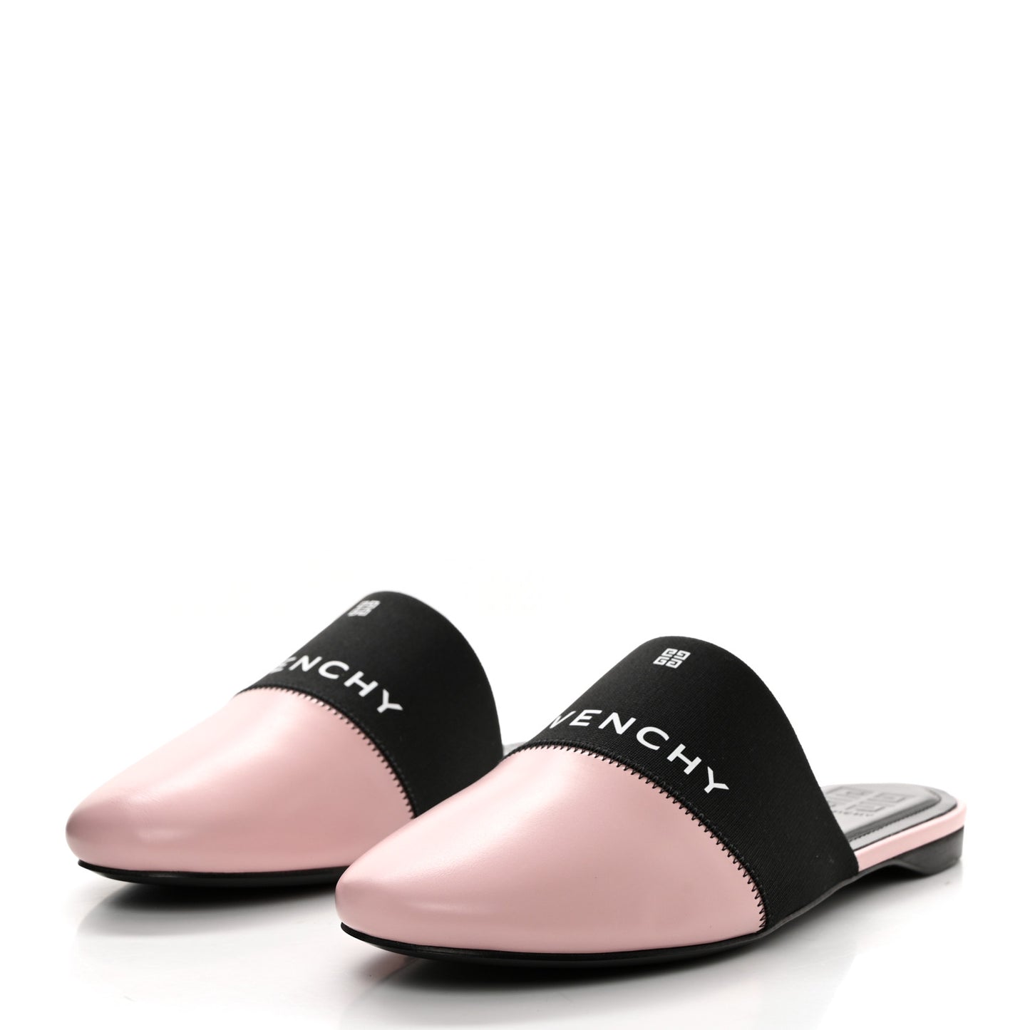 Calfskin Bedford Logo Mule Slides 39 Pink
