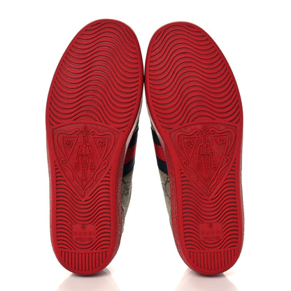 Gucci GG Supreme Monogram Ayers Mens New Ace Low-Top Sneaker 36 Beige Red 5 of 8