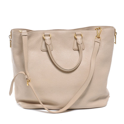 Prada Vitello Daino Tote Sabbia 3 of 8