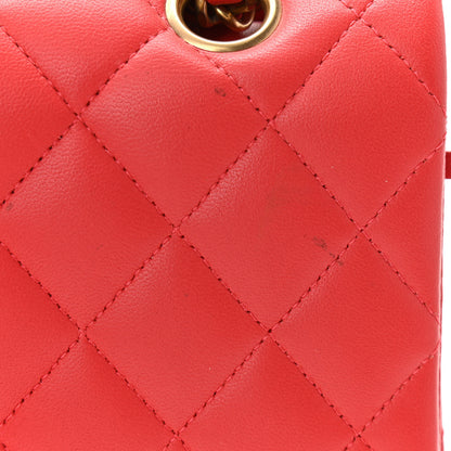 Chanel Lambskin Quilted Medium Double Flap Red 10 of 16