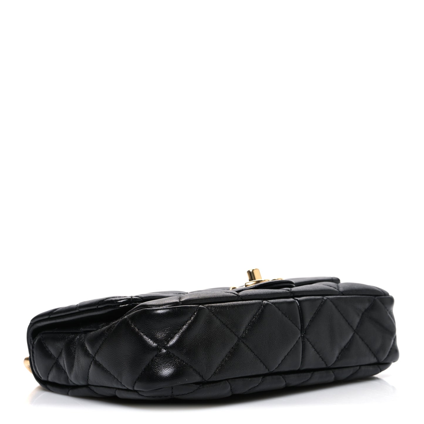 Lambskin Quilted Small Funky Town Flap Black