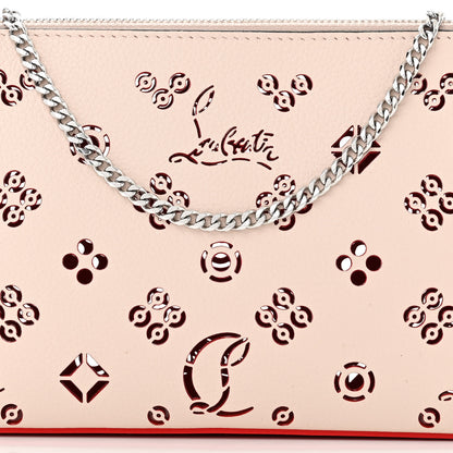 Christian Louboutin Calfskin Loubila Loubinthesky Chain Clutch Leche 6 of 8