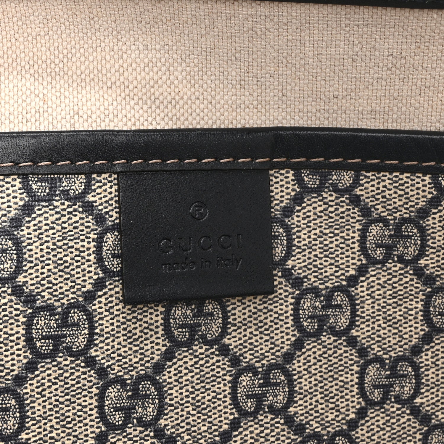 Gucci GG Plus Monogram Medium Signature Web Loop Tote Navy 6 of 10